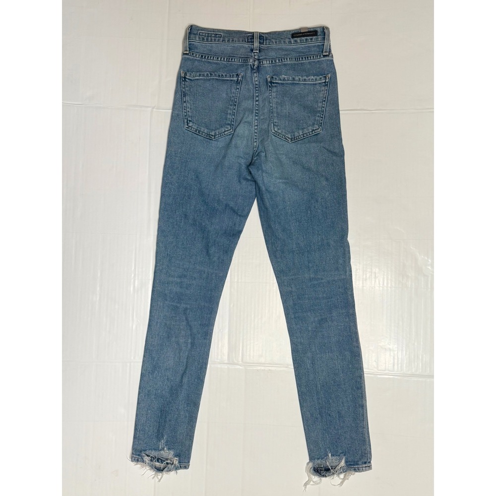 Citizens of Humanity Olivia High Rise Slim Ankle Jeans Button Fly 24 Distressed - Picture 2 of 13